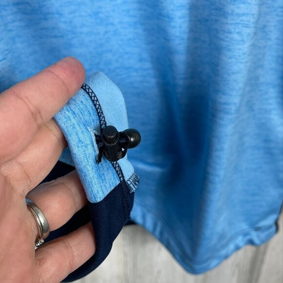 Macron 1/4 zip pullover shirt top activewear blue colorblock Men's size XXL - Picture 7 of 8